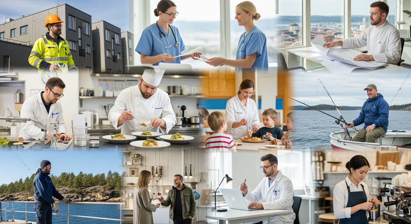 Svenska yrkespersoner i olika branscher